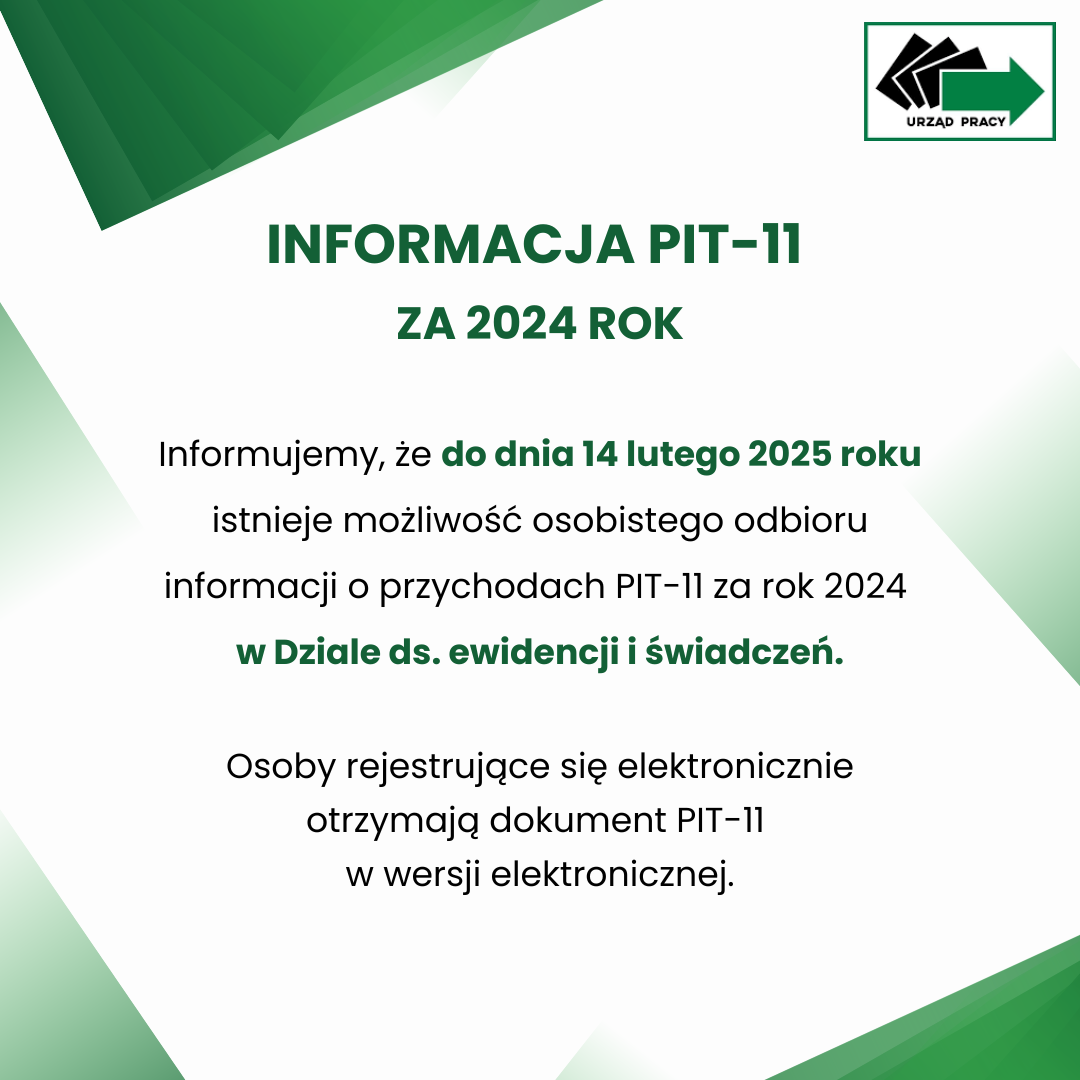 Zdjęcie artykułu Ważny komunikat! Zapraszamy do odbioru PIT-11